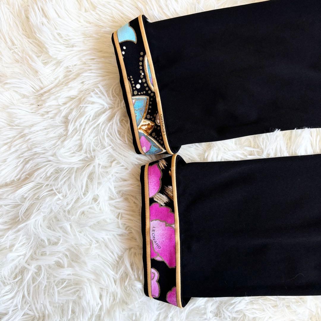 高級感✨ LEONARD レオナール ジャケット 花柄 トリム カンカン　LL