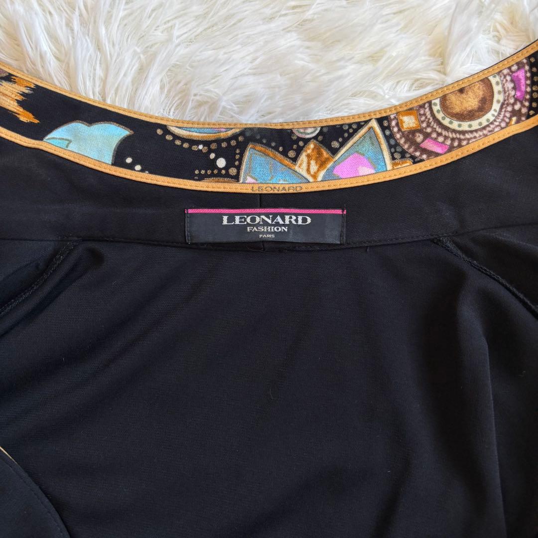 高級感✨ LEONARD レオナール ジャケット 花柄 トリム カンカン　LL