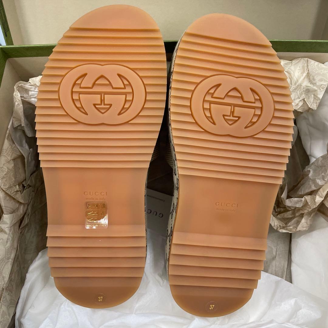 GUCCI GGパターン サボサンダル 37cm 正品 未使用　付属品在中