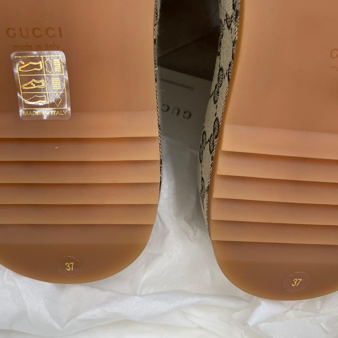 GUCCI GGパターン サボサンダル 37cm 正品 未使用　付属品在中