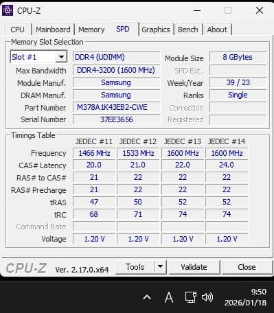 【動作確認済2枚組計16GB】Samsung DDR4 8GB 3200 メモリ