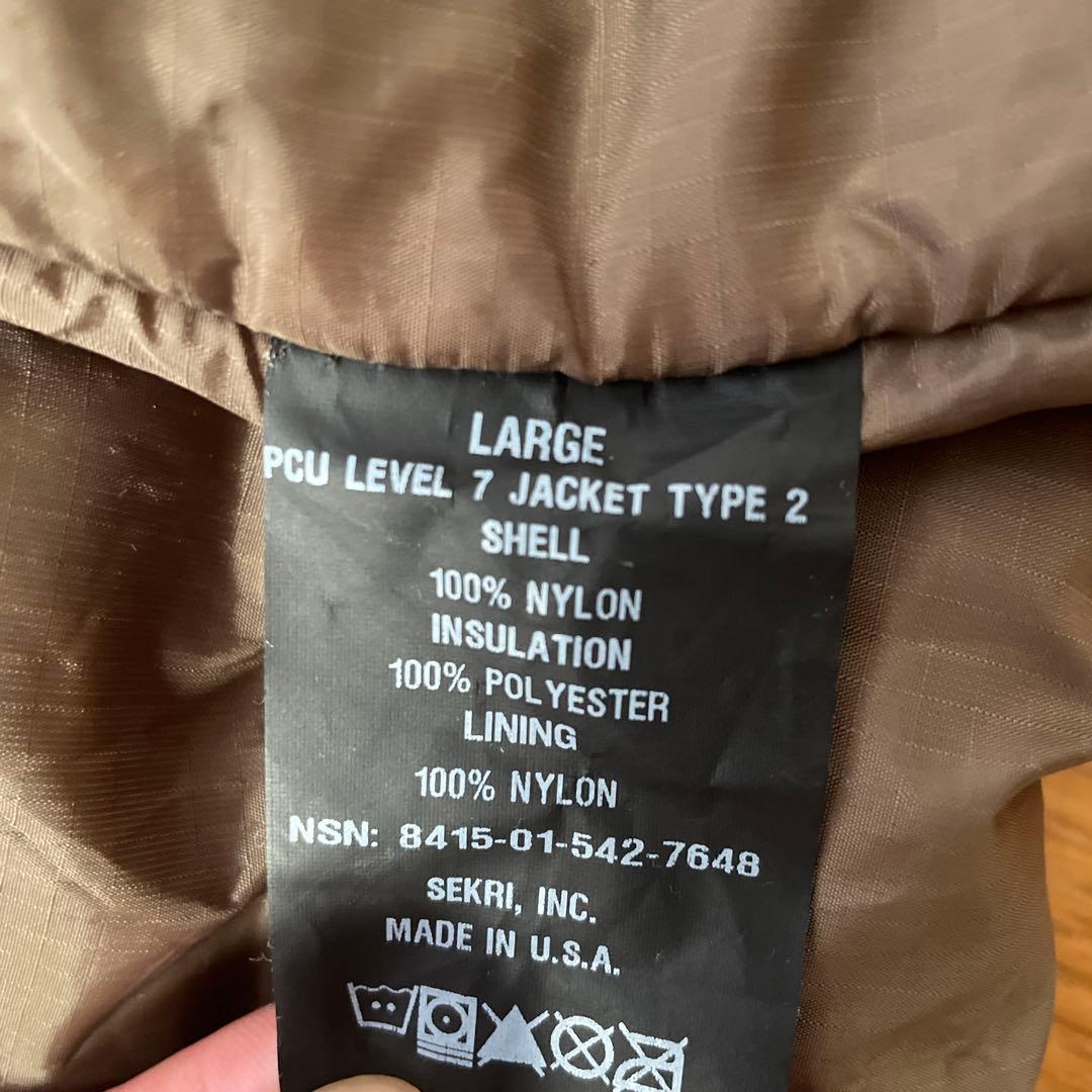 米軍 実物 PCU LEVEL7 TYPE-2 モンスターパーカー　Lサイズ