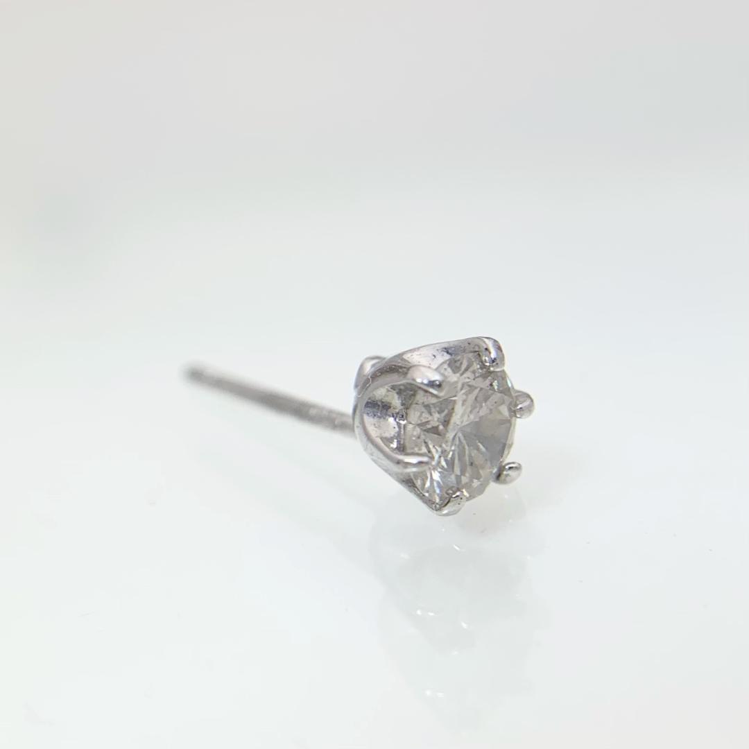 新品 ダイヤモンド 片耳 ピアス 0.25ct Pt900