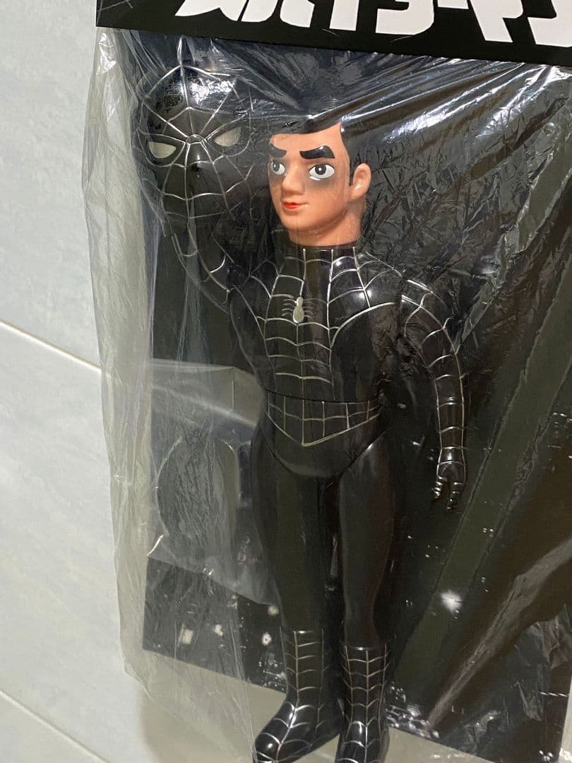 1978 スパイダーマン SPIDERMAN 面取れ 25㎝ ブラック