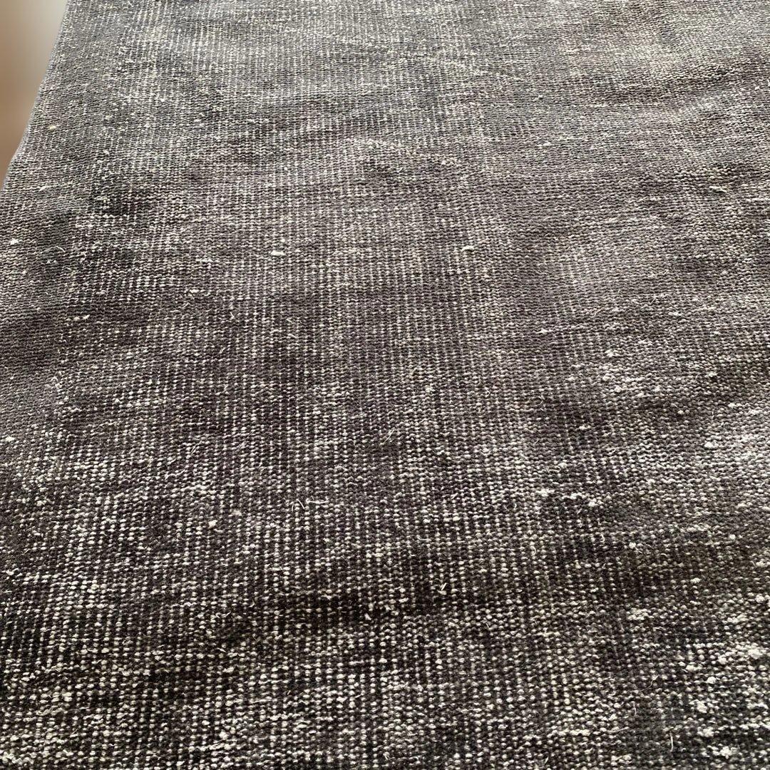 大判　トルコヴィンテージラグ　グレーブラック245×147