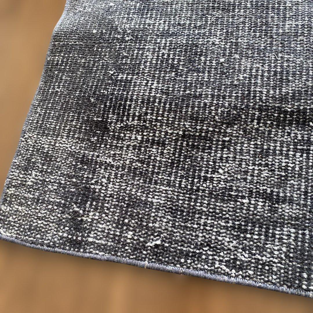 大判　トルコヴィンテージラグ　グレーブラック245×147