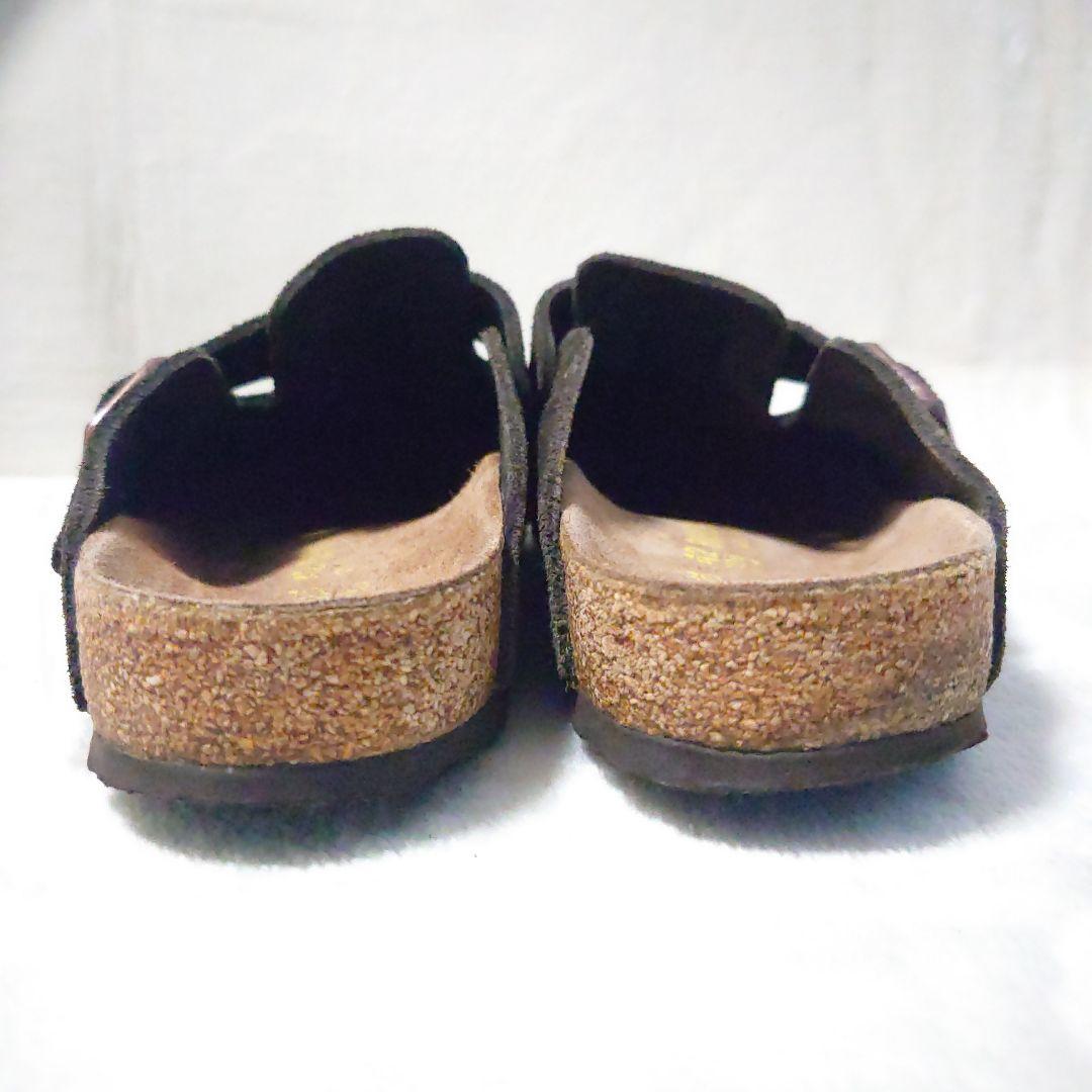 【美品】ビルケンストック ボストン スエード 42 ダークブラウン系 ドイツ製