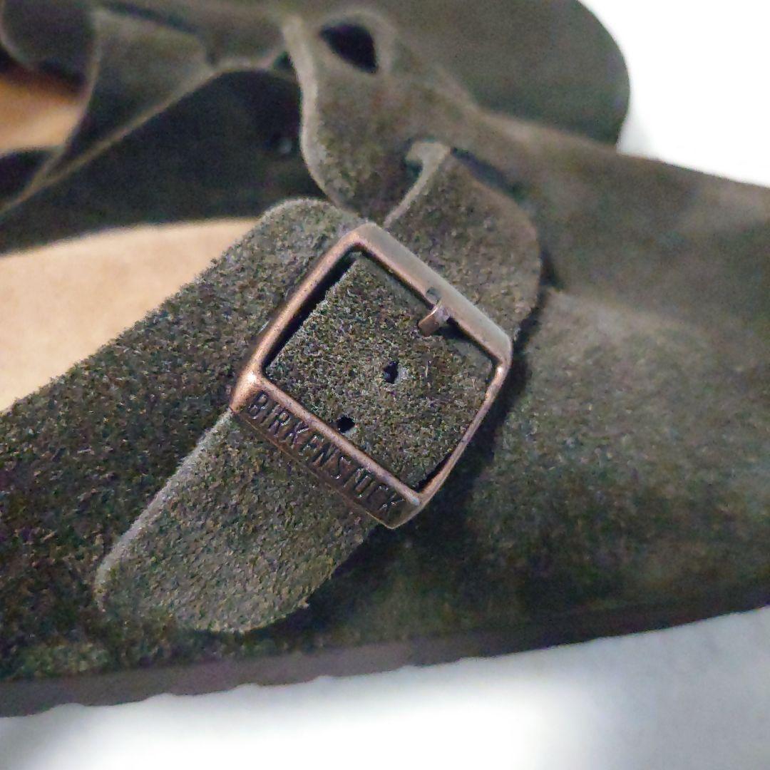 【美品】ビルケンストック ボストン スエード 42 ダークブラウン系 ドイツ製