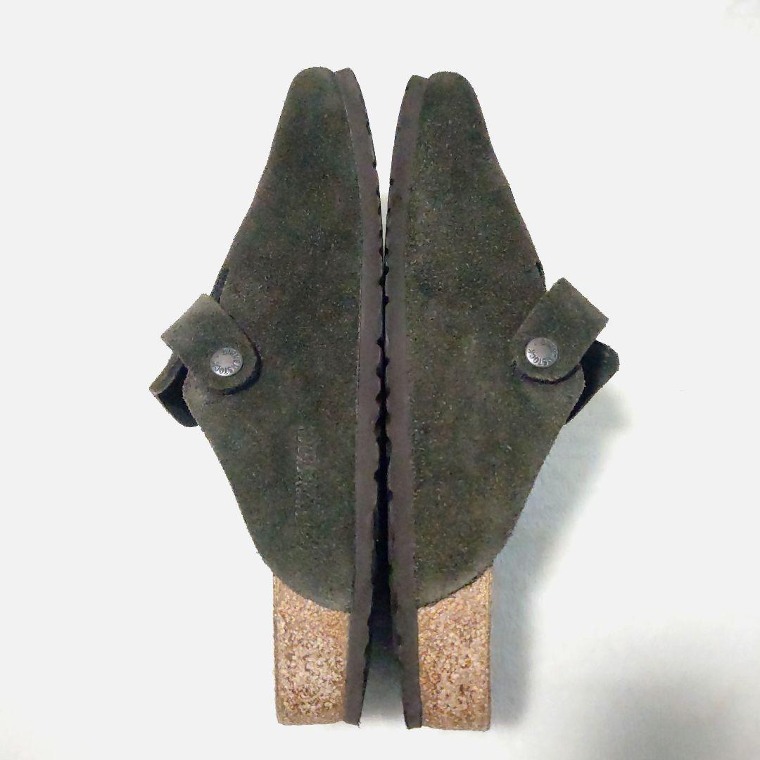 【美品】ビルケンストック ボストン スエード 42 ダークブラウン系 ドイツ製