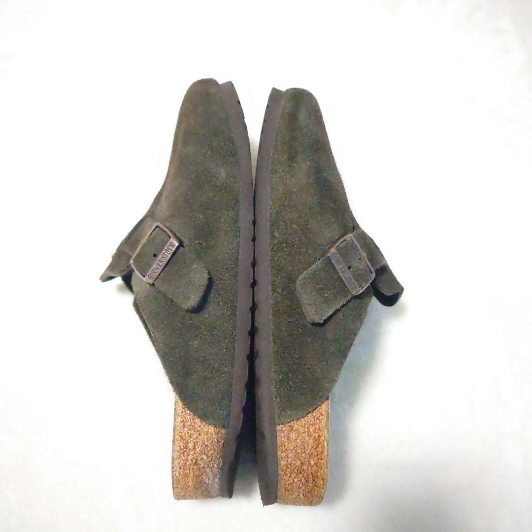 【美品】ビルケンストック ボストン スエード 42 ダークブラウン系 ドイツ製