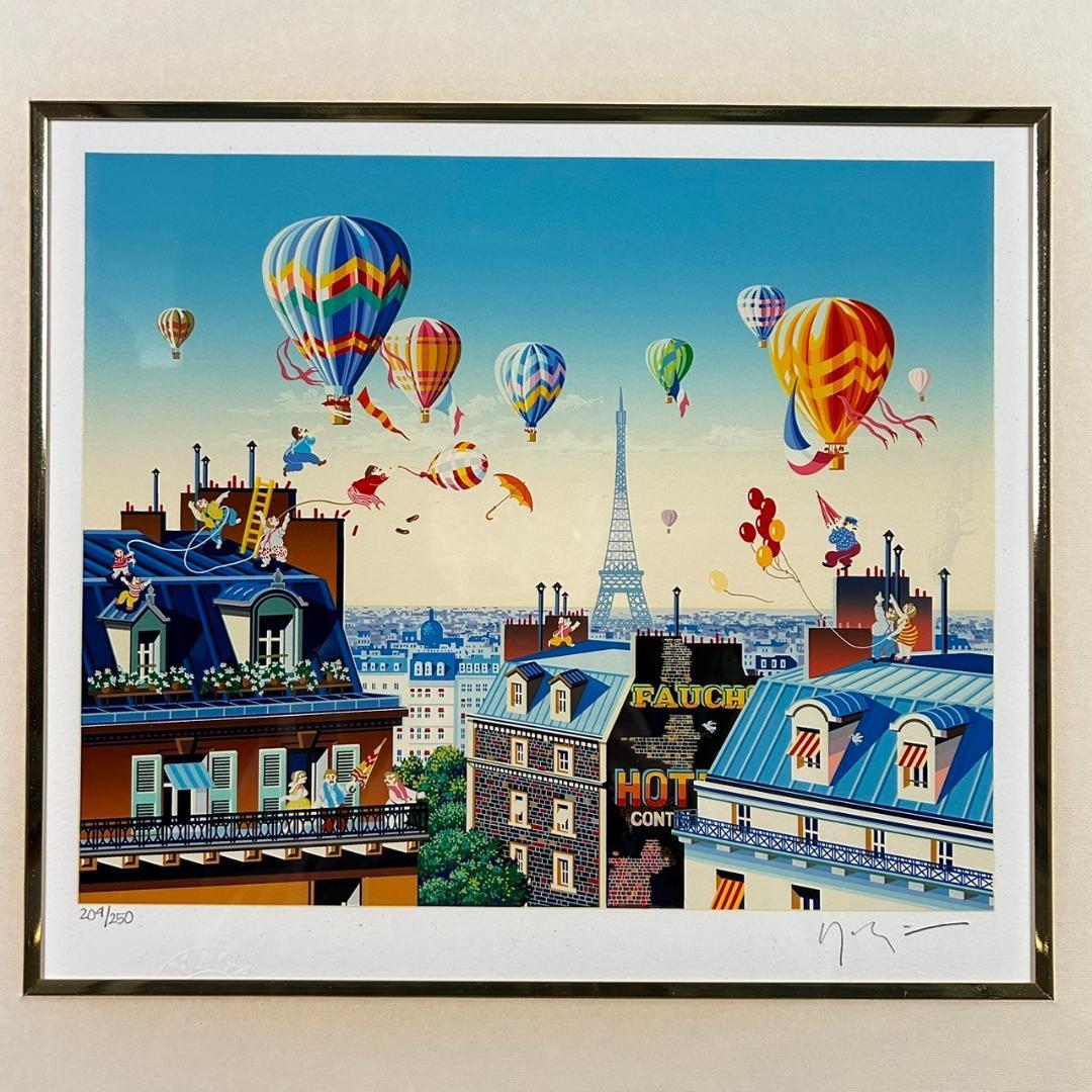 ヒロ・ヤマガタ「バルーニング」シルクスクリーン 直筆サイン入り エンボス印有り