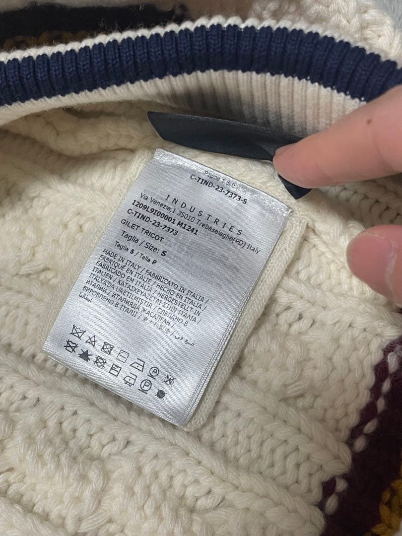 モンクレール ジーニアス × パームエンジェルス ケーブル ニット ベスト