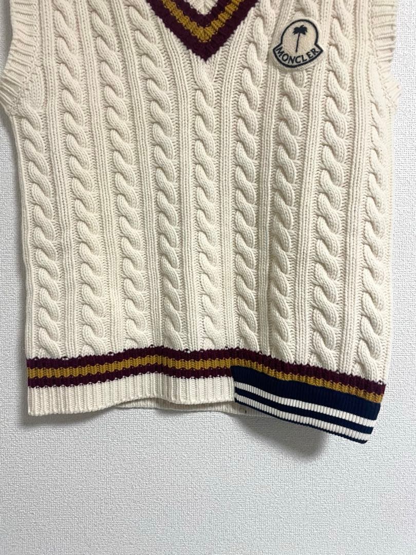 モンクレール ジーニアス × パームエンジェルス ケーブル ニット ベスト