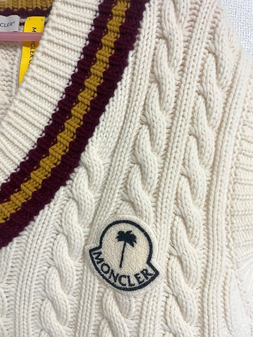 モンクレール ジーニアス × パームエンジェルス ケーブル ニット ベスト