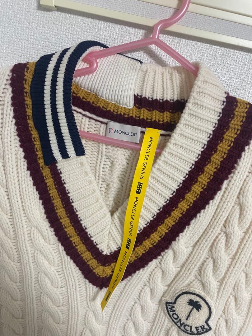 モンクレール ジーニアス × パームエンジェルス ケーブル ニット ベスト