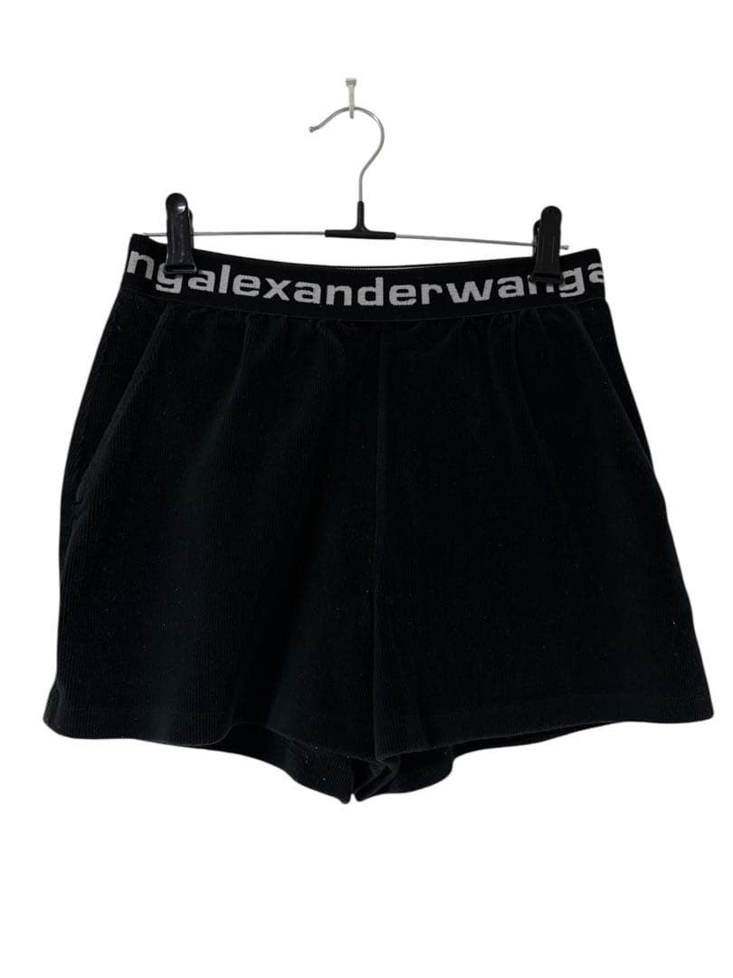 Alexander wang ロゴベロアショートパンツ