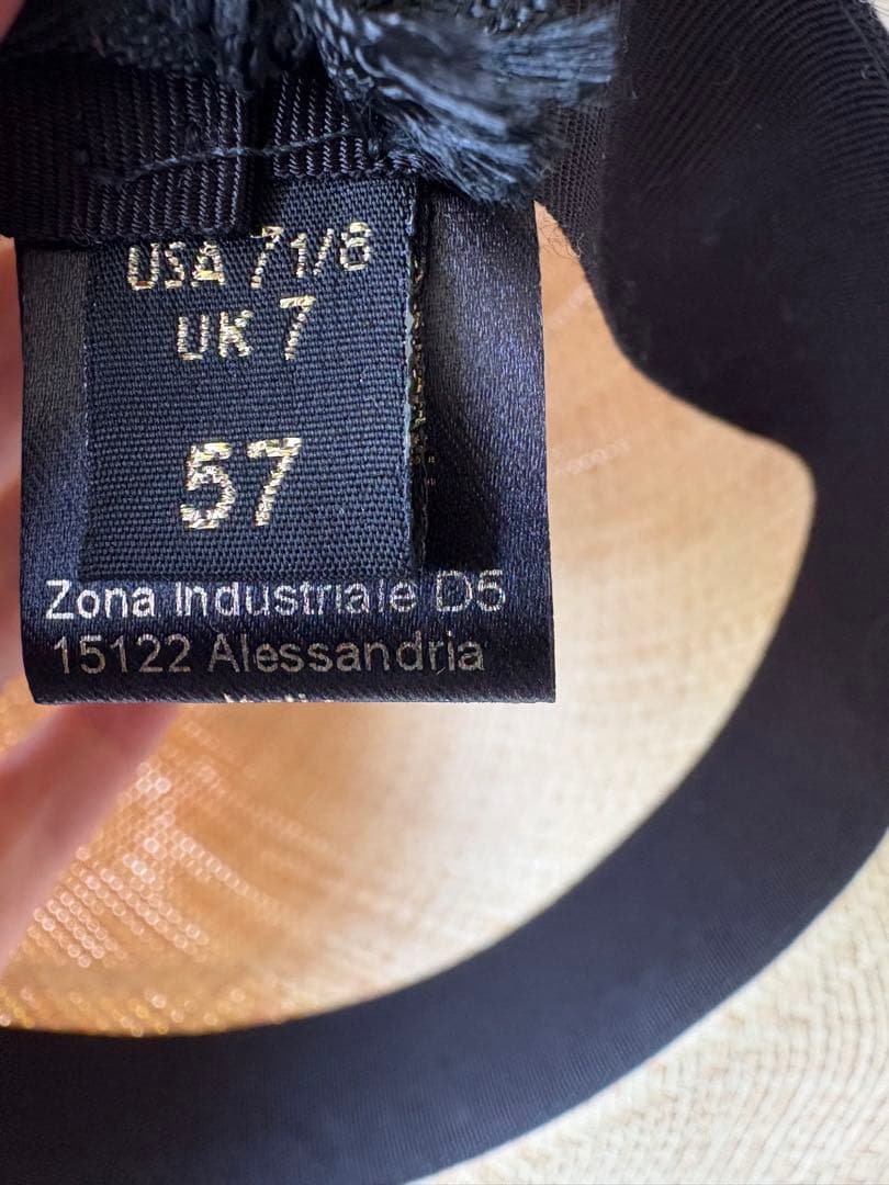 麦わら帽子 イタリア サイズ57 ボルサリーノ 57