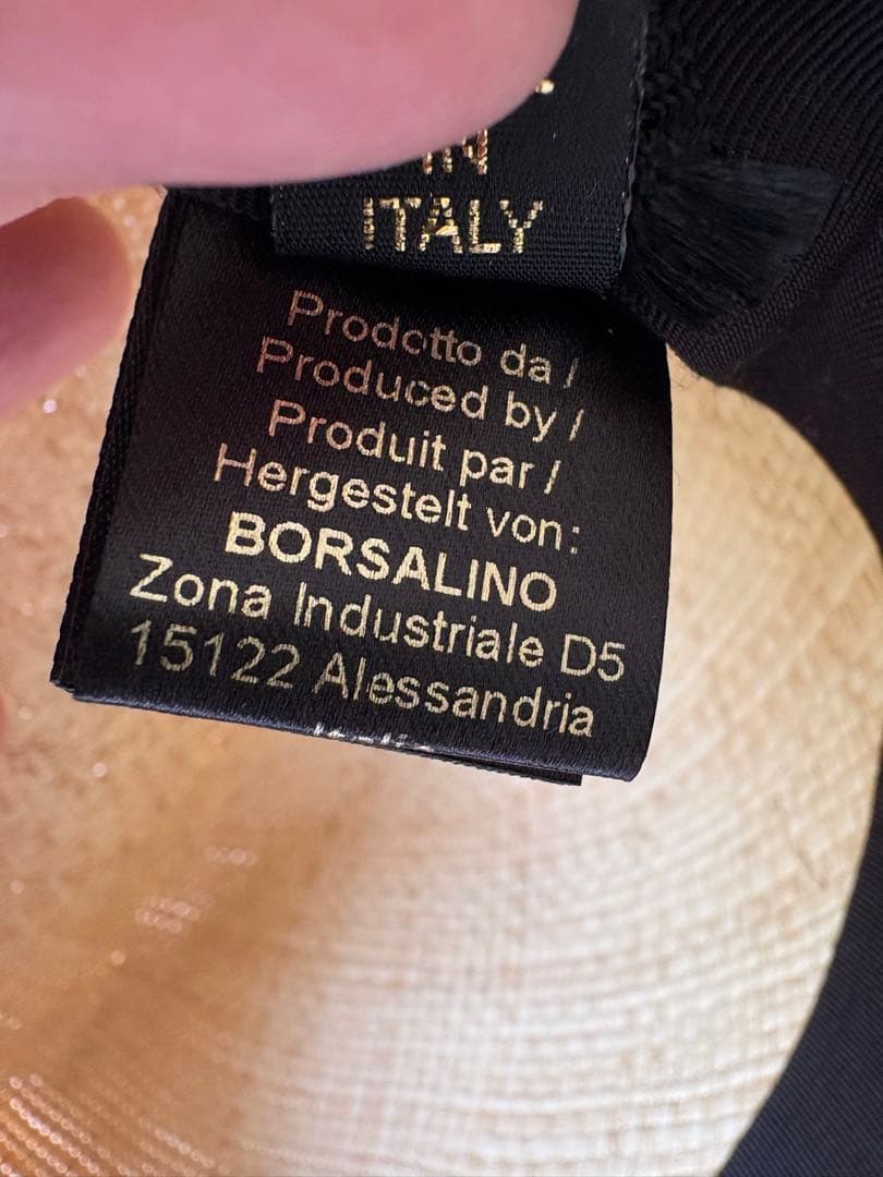 麦わら帽子 イタリア サイズ57 ボルサリーノ 57