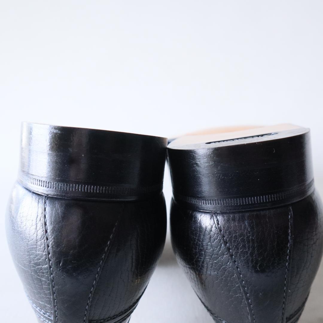 未使用 ア・テストーニ　Uチップドレスシューズ　黒　7 26cm