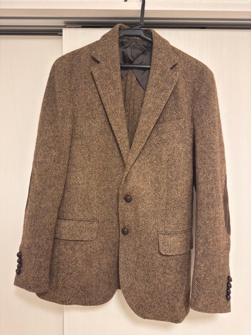 ラルフローレン　ツイードジャケット　エルボーパッチ　くるみボタン