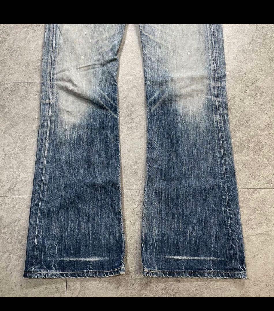 00s【archive】flare denim pants/Y2K/grunge