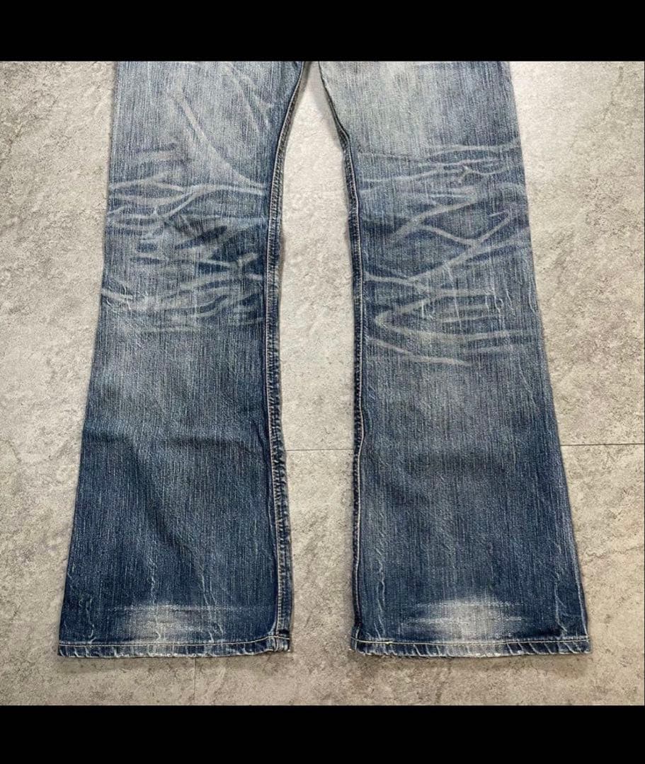 00s【archive】flare denim pants/Y2K/grunge