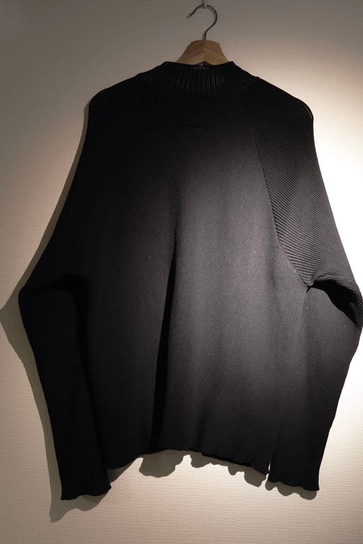 stein シュタイン | ハイネックプリーツニット ブラック