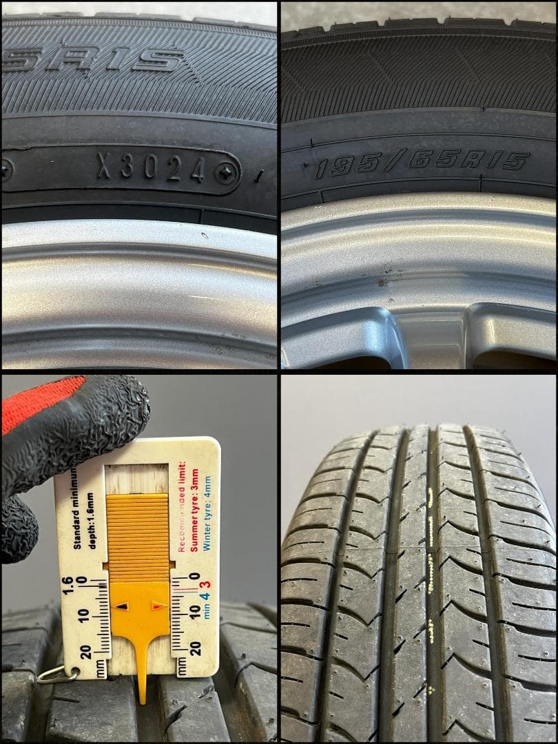 【ヒロ】GOOD YEAR 15インチタイヤ プリウス 純正ホイール4本