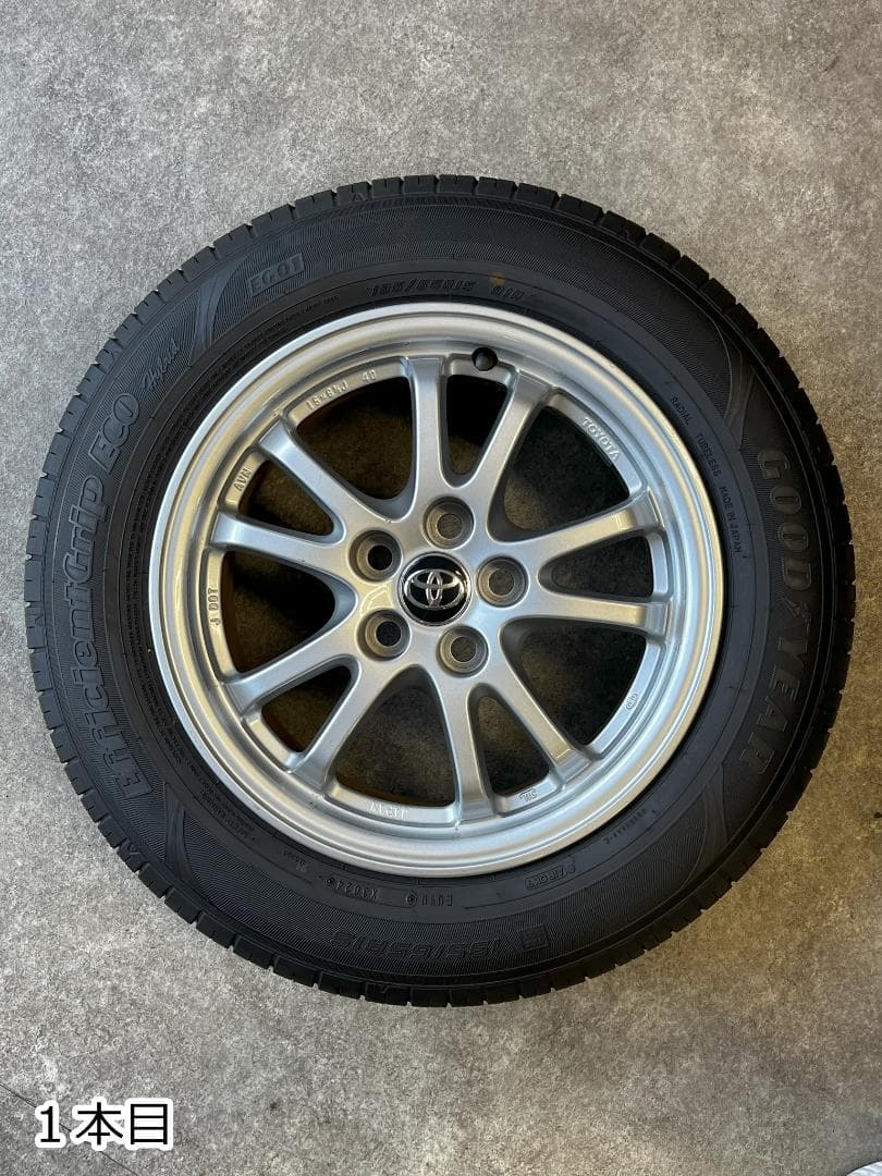 【ヒロ】GOOD YEAR 15インチタイヤ プリウス 純正ホイール4本
