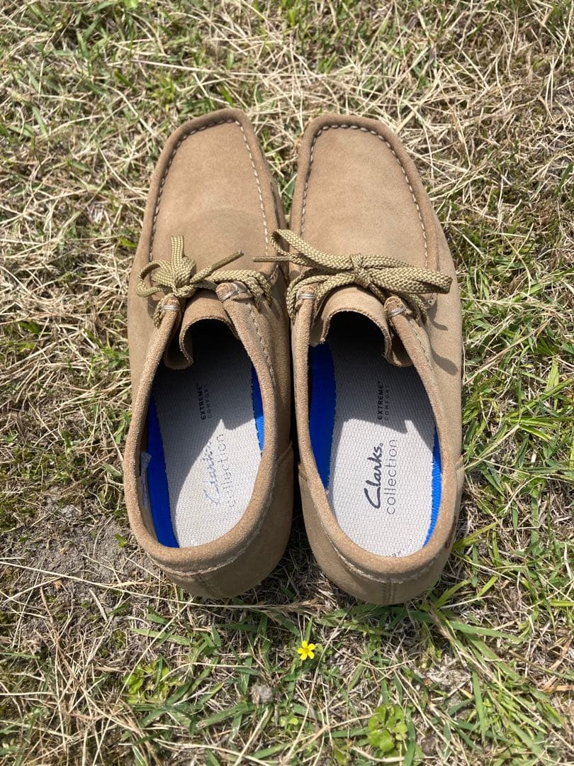 クラークス　ベージュ スエード モカシン　シェイカーラン　CLARKS