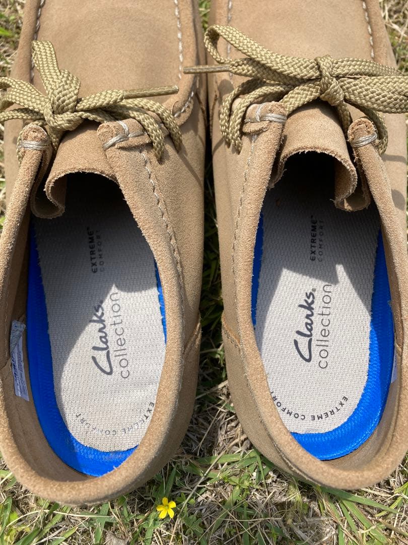 クラークス　ベージュ スエード モカシン　シェイカーラン　CLARKS