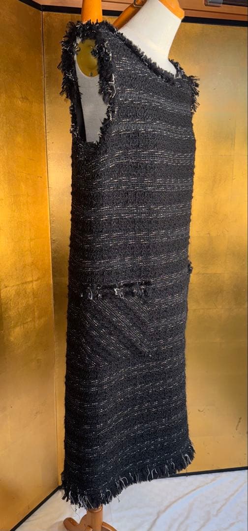 【Reneルネ】新品タグ付き定価143,000円ティッセラメ入りワンピース36