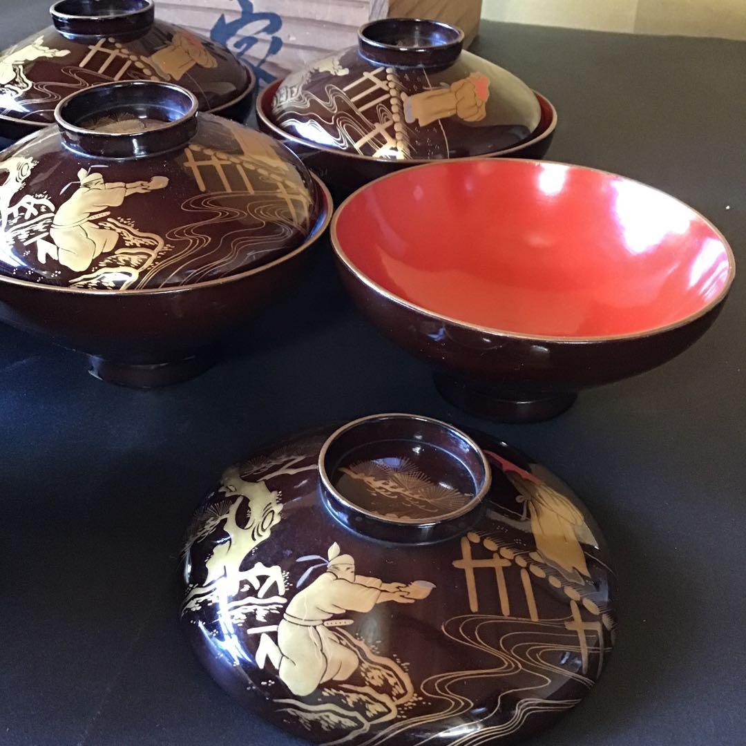 輪島金蒔絵椀7客　江戸期　希少