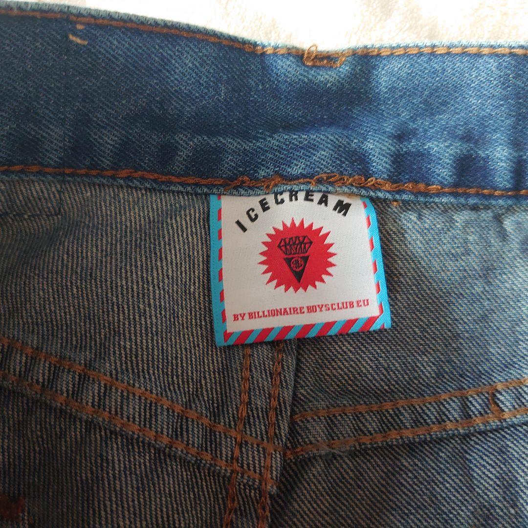 海外限定☆Icecream dog プリント デニムジーンズ ウォッシュ加工