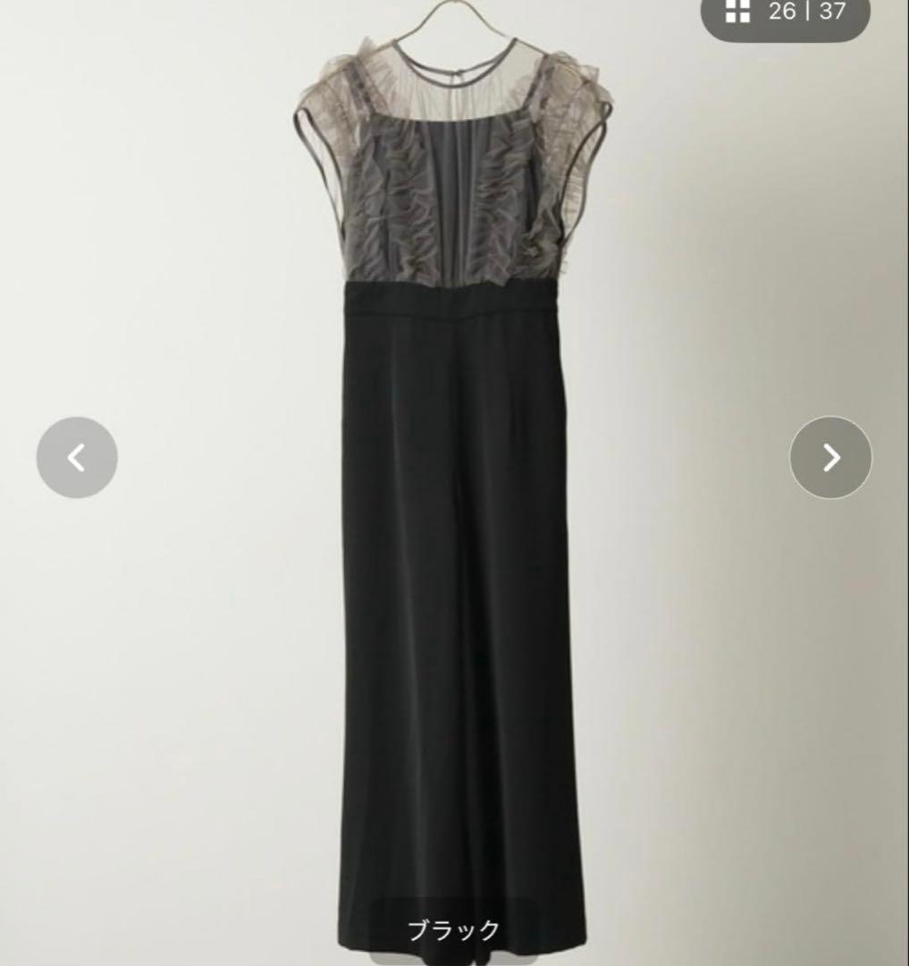 kana チュールギャザーハイウエスト パンツドレス パーティードレス