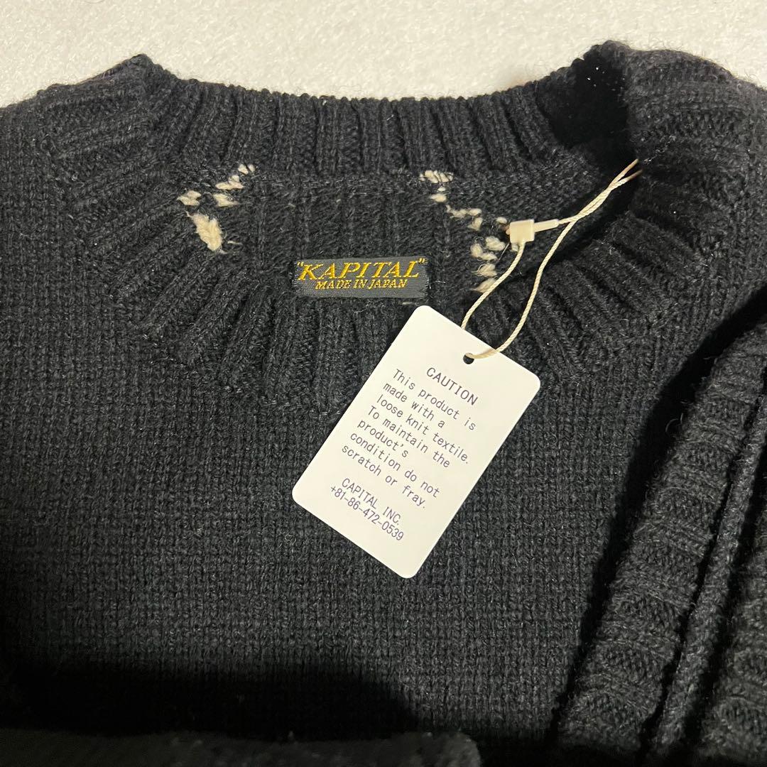 KAPITAL キャピタル 5G ウール BONEベスト ブラック サイズ3