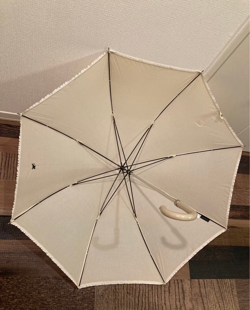 極美　Burberry バーバリー　日傘　UV アイボリー×ベージュノバチェック