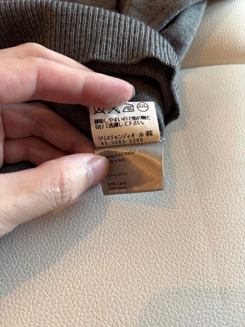 浪*家様 ディオールオム エディスリマン 2004AW Vネックニット グレー