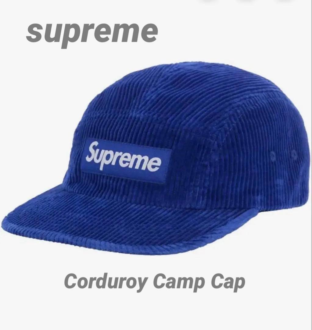 Supreme Corduroy Camp Cap コーデュロイキャップ 青