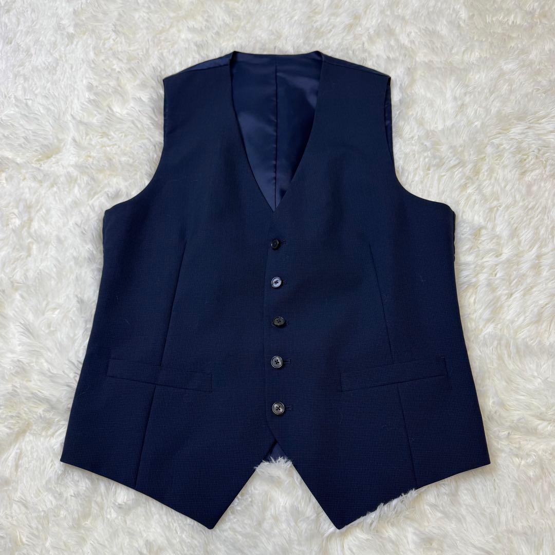 スーツセレクト　3ピース　スーツ　ネイビー　A6 L相当