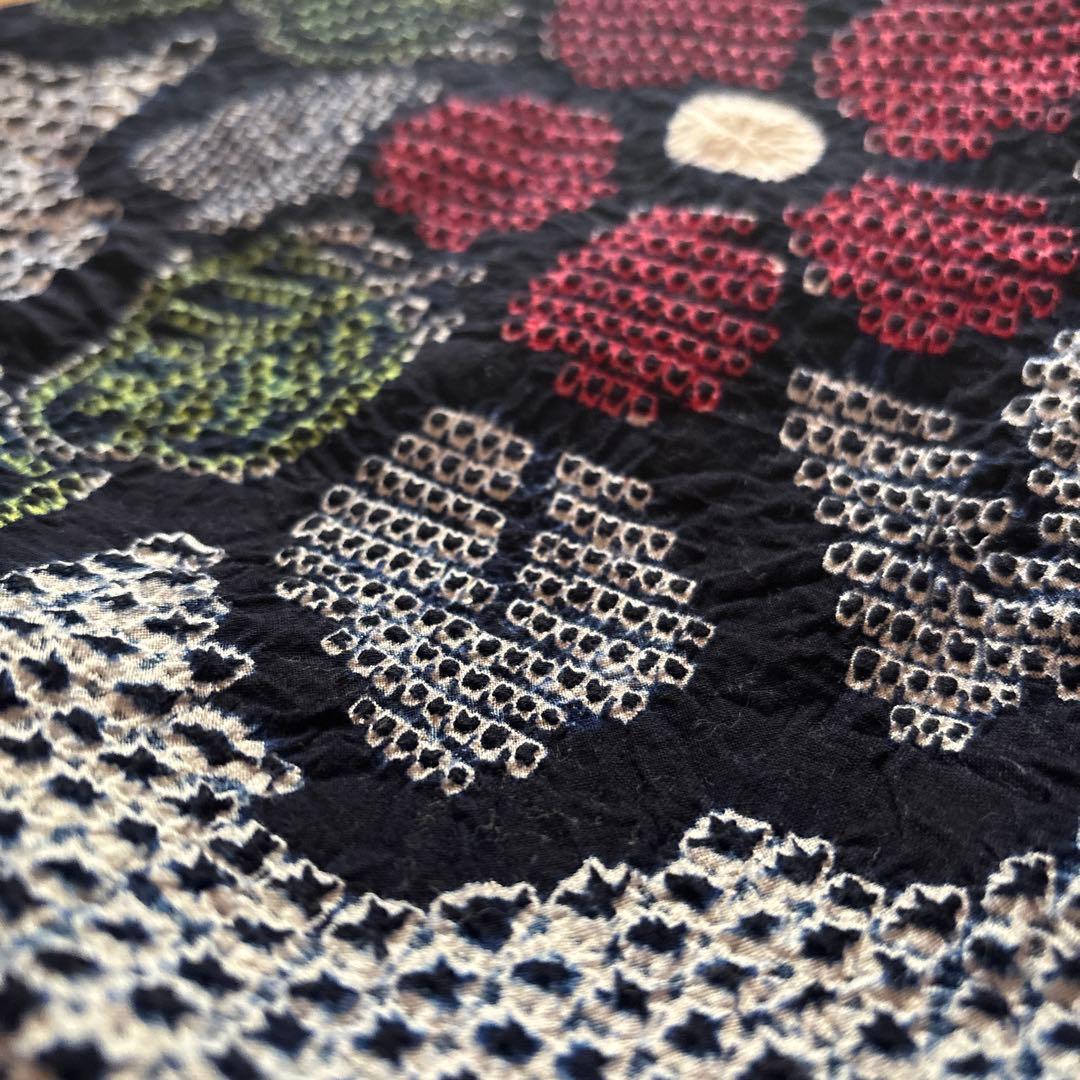 【最終価格】有松鳴海絞り浴衣 手縫い 三浦絞り 身丈151.5 ヴィンテージ