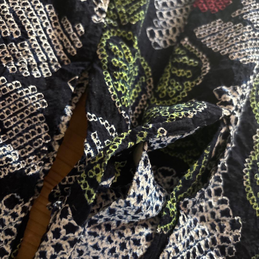 【最終価格】有松鳴海絞り浴衣 手縫い 三浦絞り 身丈151.5 ヴィンテージ