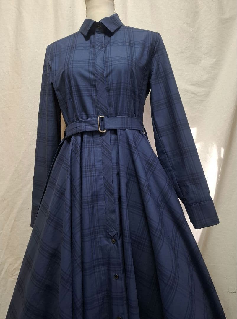 イタリア製高密度コットンクロス サーキュラーワンピース