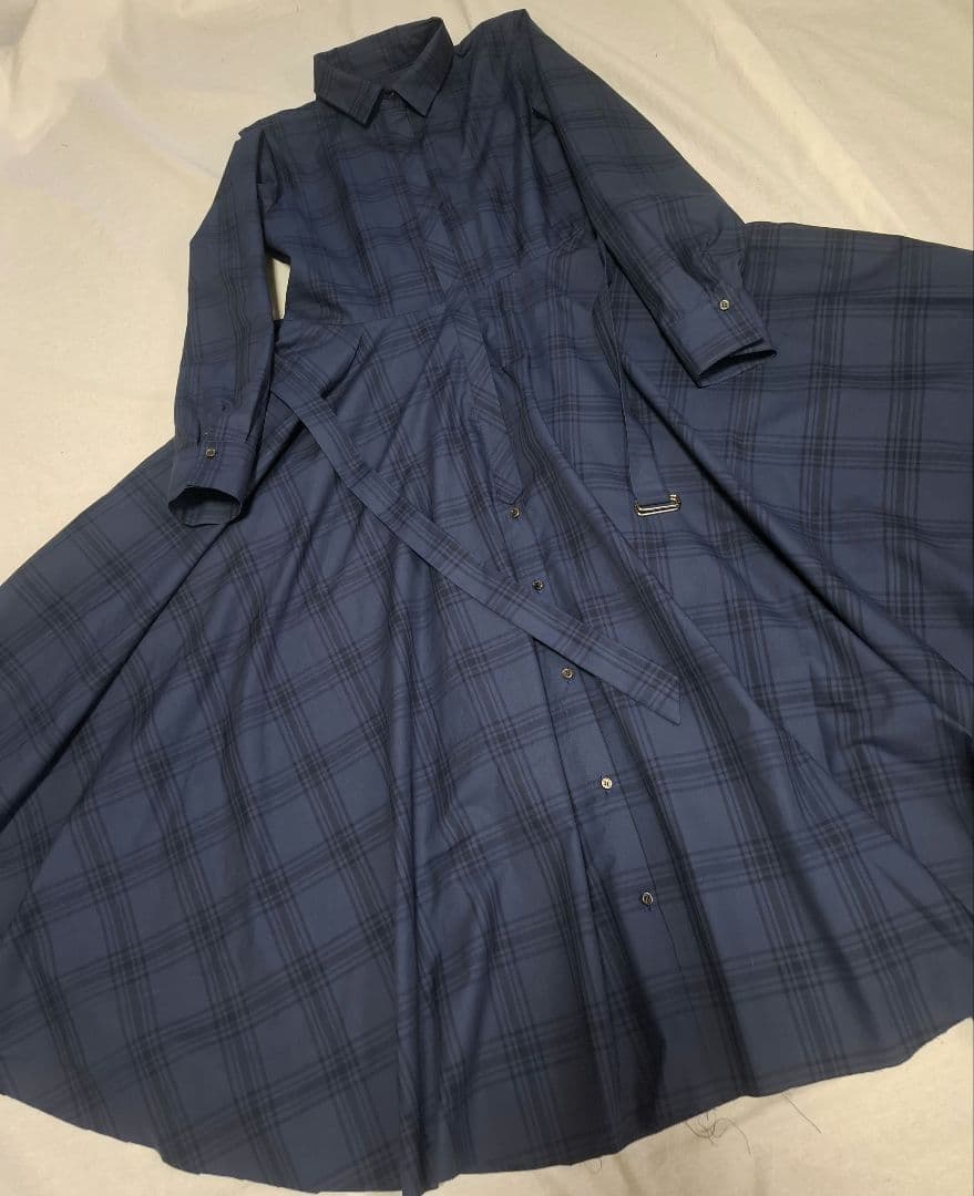 イタリア製高密度コットンクロス サーキュラーワンピース