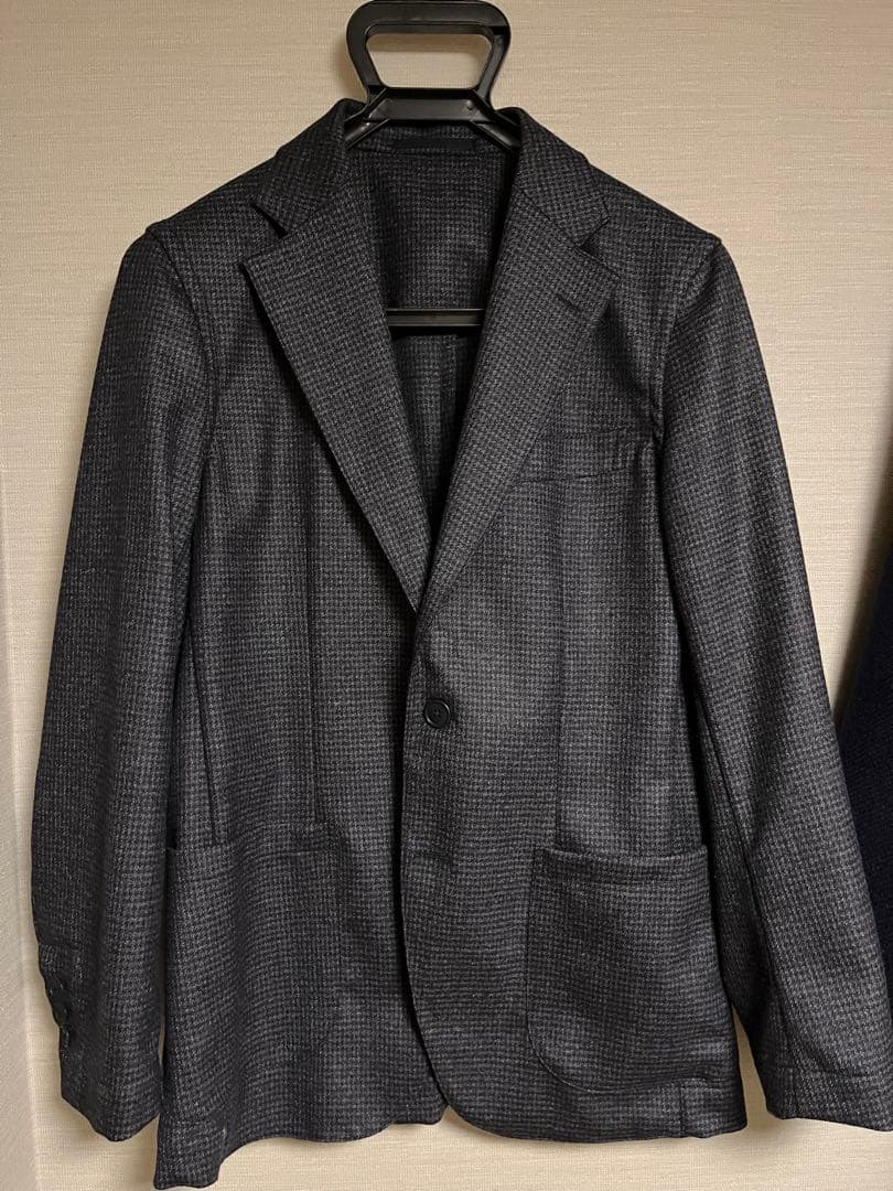 鎌倉シャツ　ハウンドトゥース　シャツジャケット