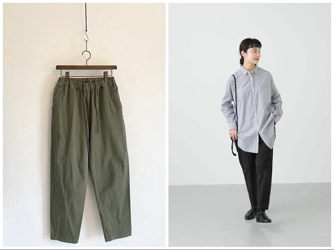 2024年購入 かぐれ コットンストレッチイージーパンツ 日本製 ウエストゴム