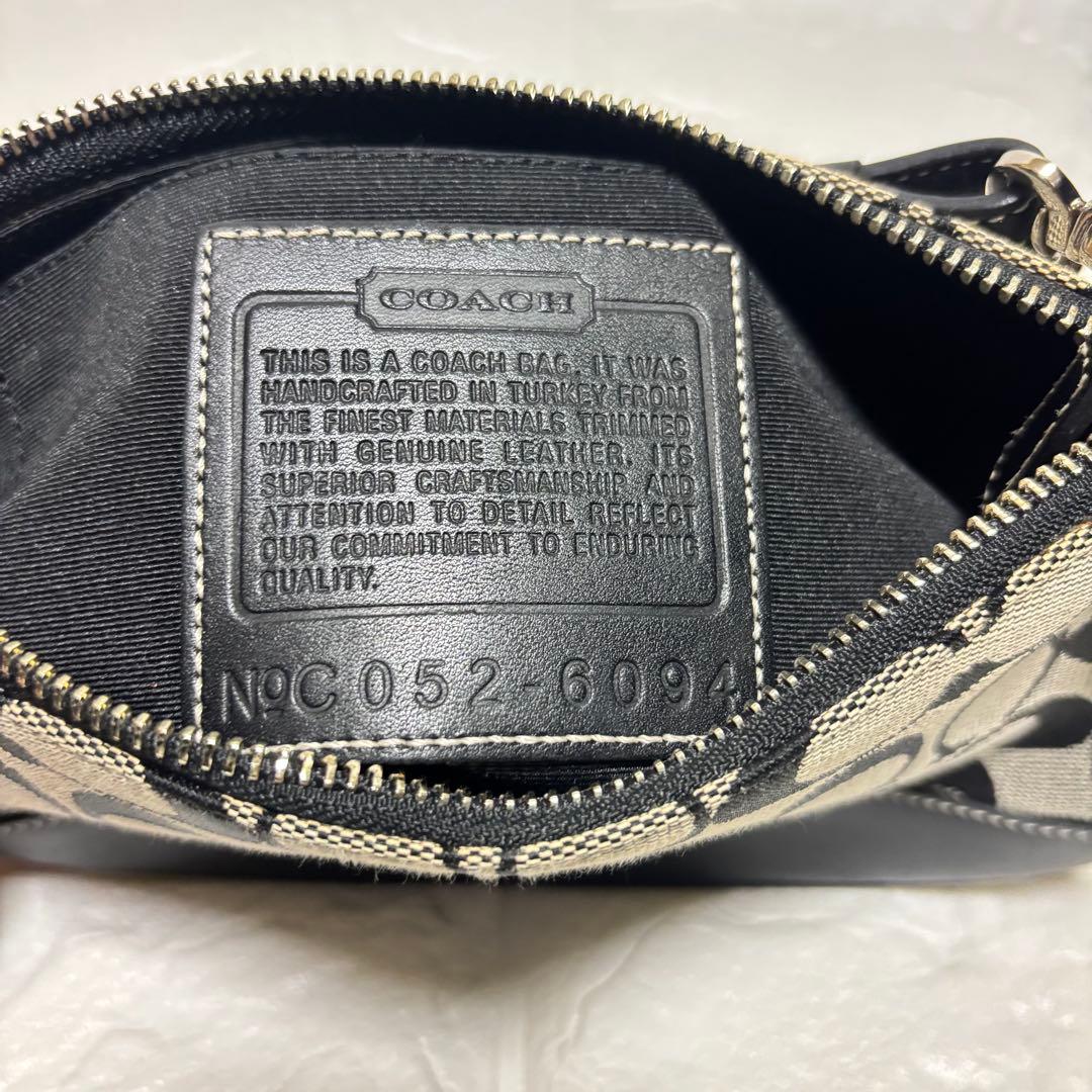 COACH コーチ アクセサリーポーチ シグネチャー キャンバス レザー
