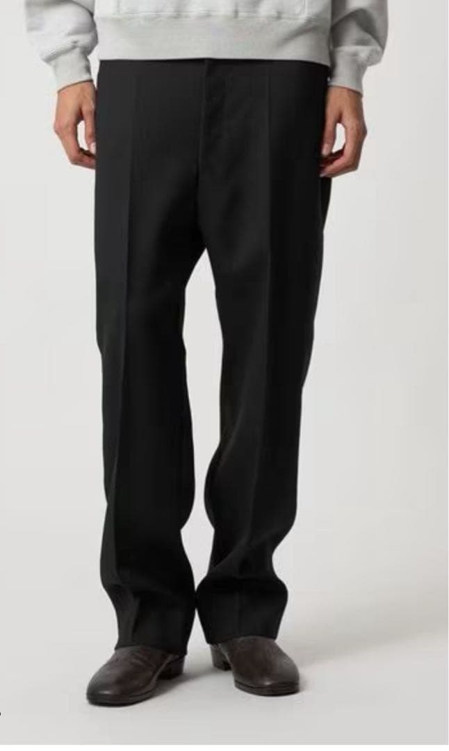 H BEAUTY&YOUTH クリアウール ダブルクロス ノープリーツパンツ