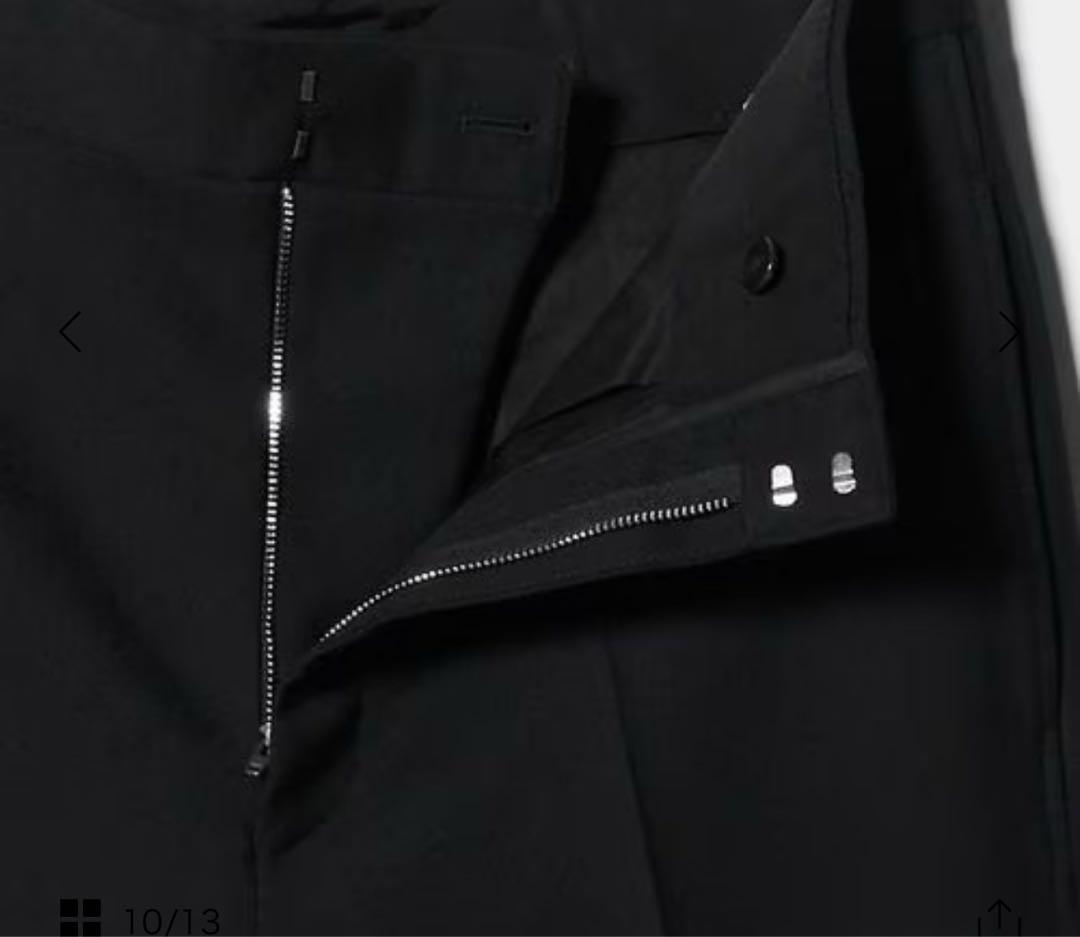 H BEAUTY&YOUTH クリアウール ダブルクロス ノープリーツパンツ