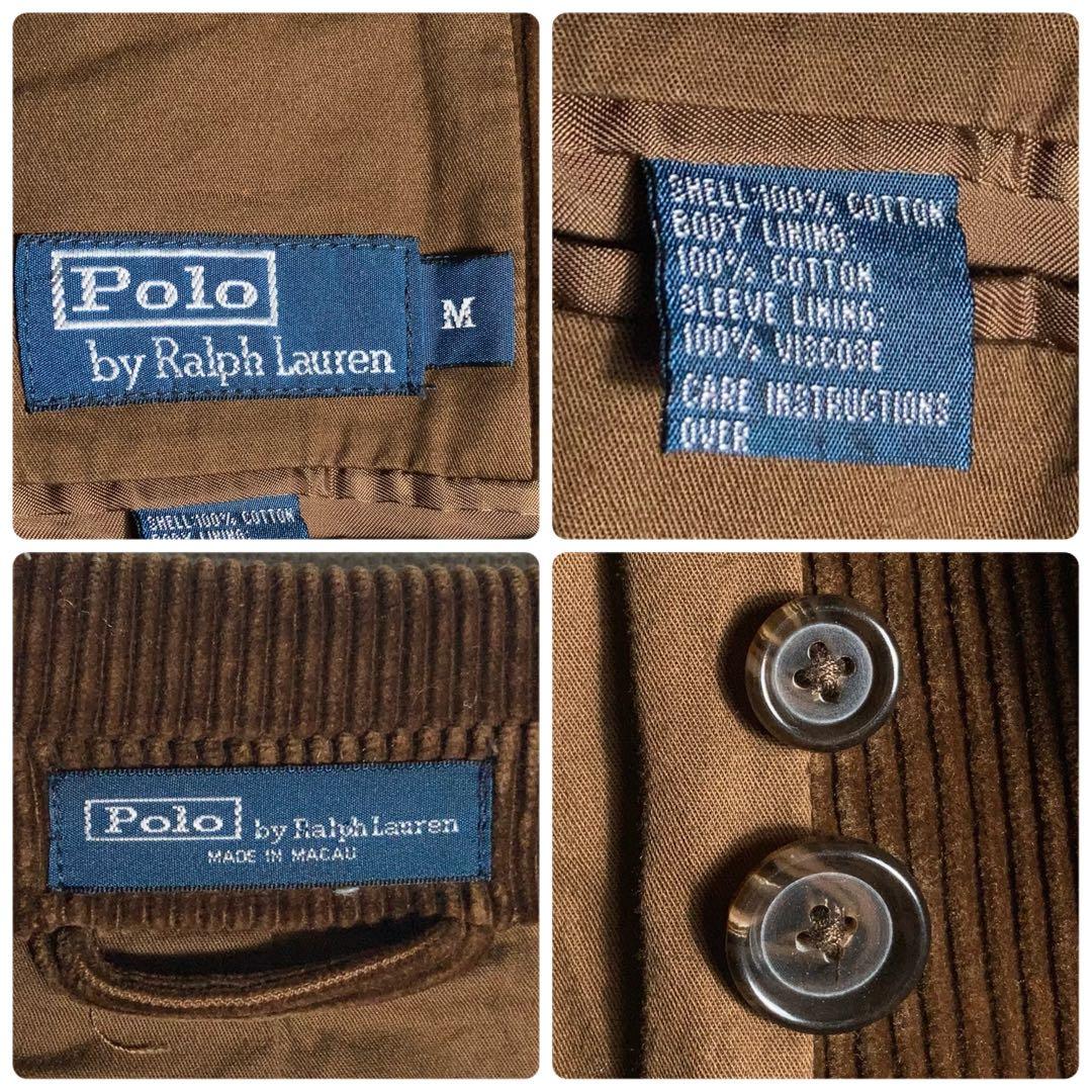 RALPH LAUREN ヘビー太畝コーデュロイテーラードジャケット 茶色 M.